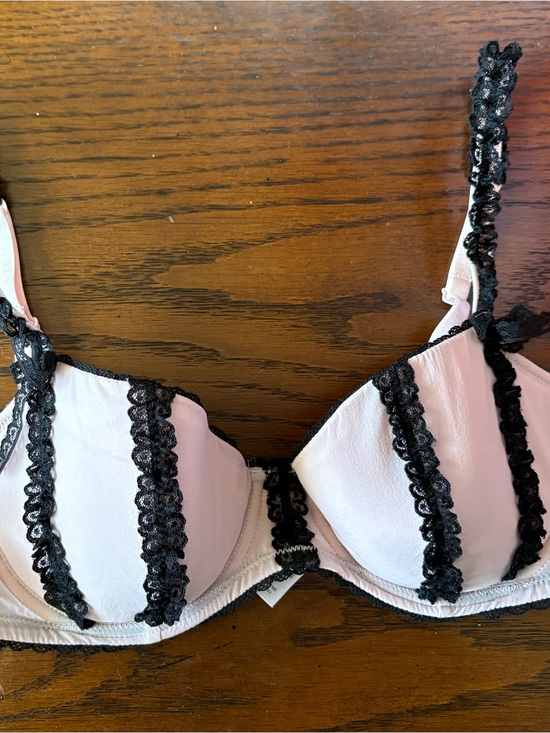 La SENZA Other - La SENZA Pink Bra with Black Lace Trim